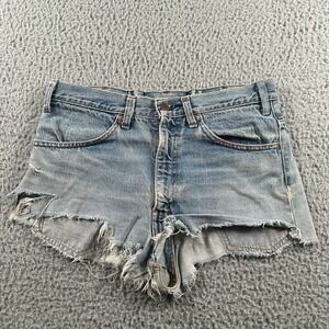 Vtg Levi's Orange Tab Shorts‎ Cut Off 60s 70s Talon 42 Zipper Fits 30x1.5 Blue